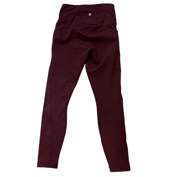 Yogalicious Lux Leggings Womens XS Ankle Length Active Wear Pants Maroon (657) - Picture 3 of 11